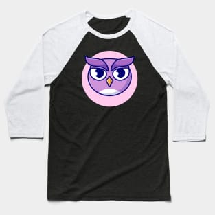 Cute Owl Cartoon Vector Icon Illustration (5) Baseball T-Shirt